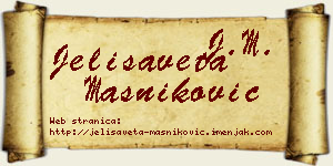 Jelisaveta Masniković vizit kartica